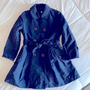 UNIQLO belted trench coat sz 110 sz 6/7 girls